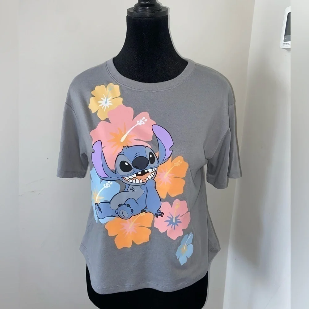 NWT Disney Lilo and Stitch crop top T shirt size small - Picture 2 of 5